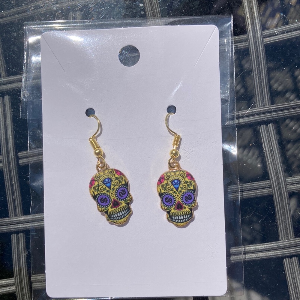 44. “Sugar Skull” earrings.